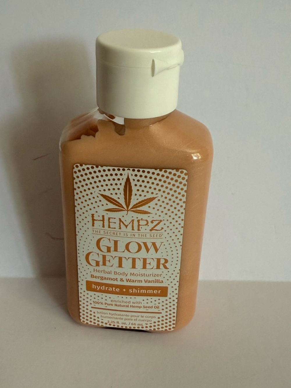 Hempz Glow Getter herbal body moisturizer bergamot and vanilla